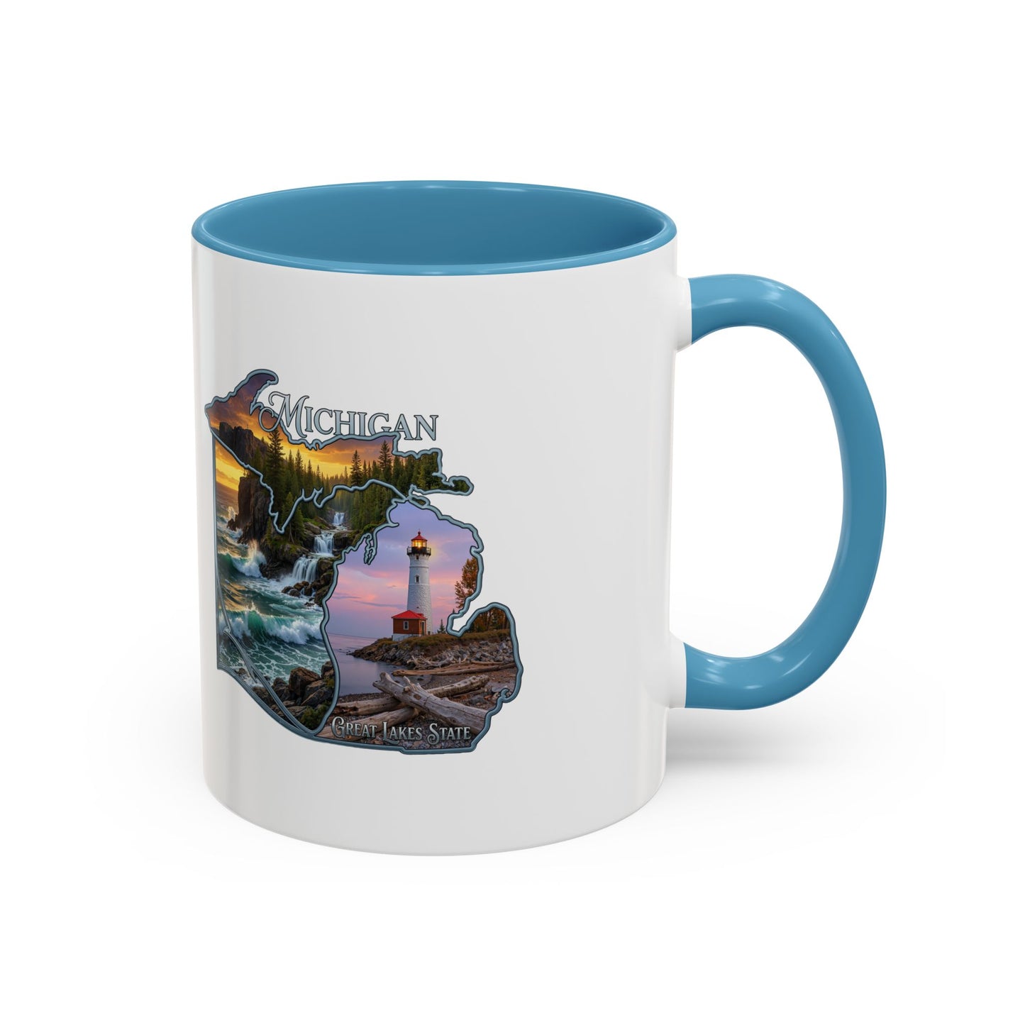 Michigan Lighthouse Coffee Mug — Scenic Great Lakes Accent Mug (11/15oz)