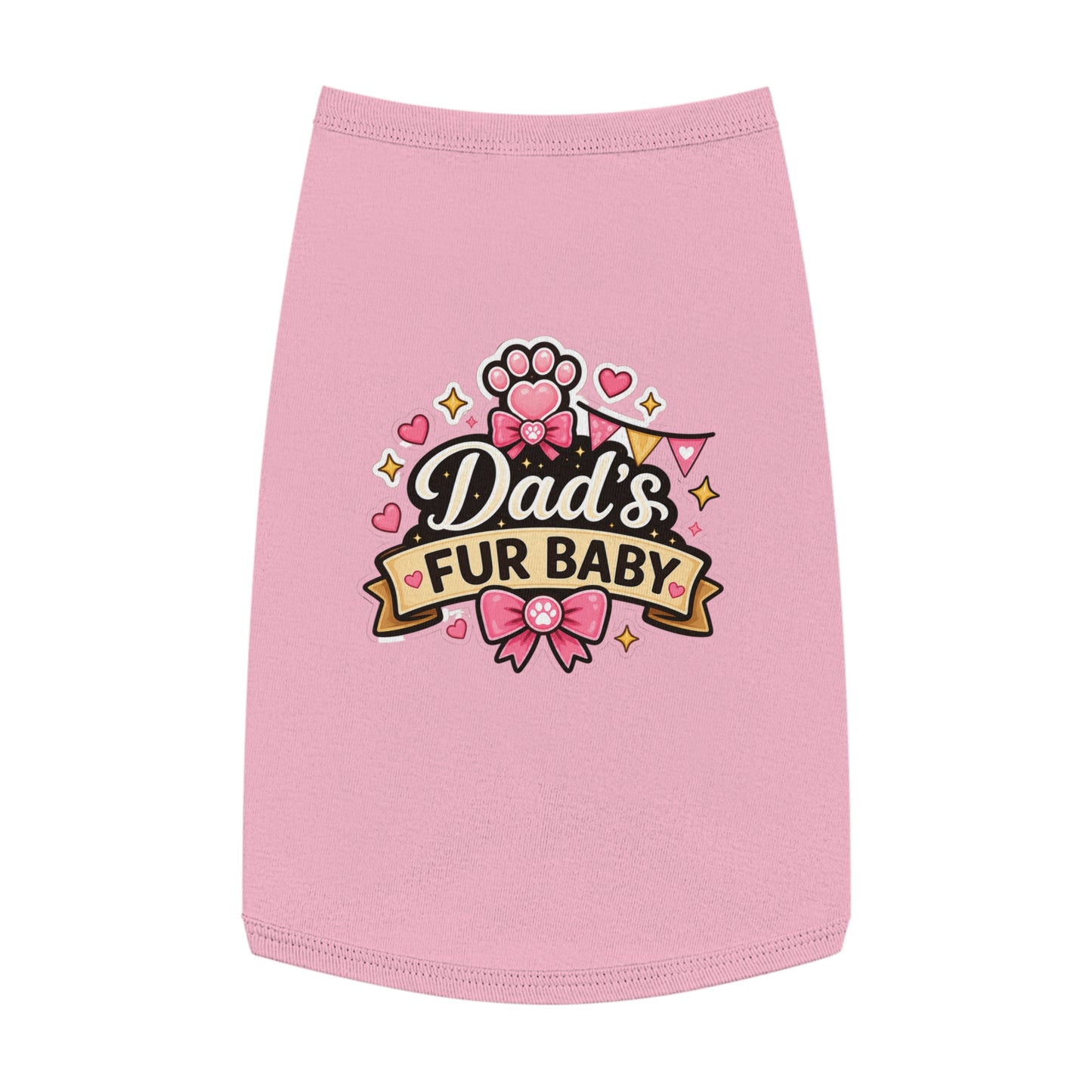 Dad's Fur Baby Pet Tank Top — Cute Paw Print Dog Shirt for Father's Day