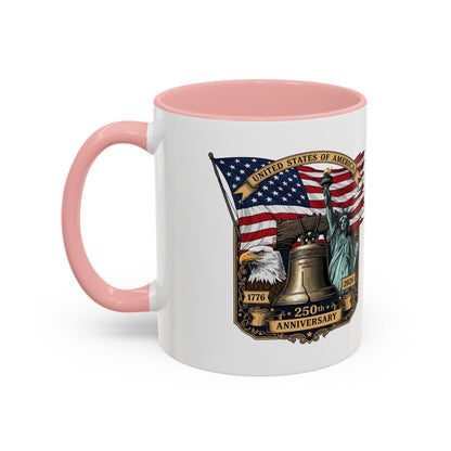 Liberty Anniversary Coffee Mug — 250th USA Celebration Accent Mug