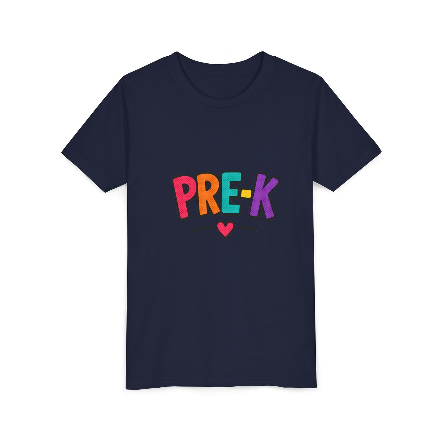 Pre-K Kids Tee — Colorful Heart Preschool Shirt for Boys & Girls