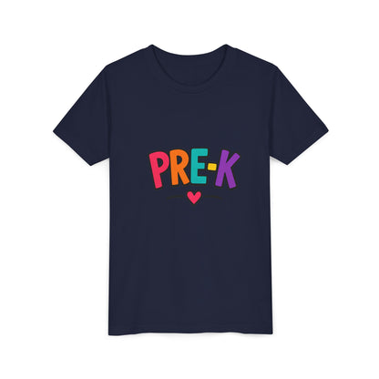 Pre-K Kids Tee — Colorful Heart Preschool Shirt for Boys & Girls