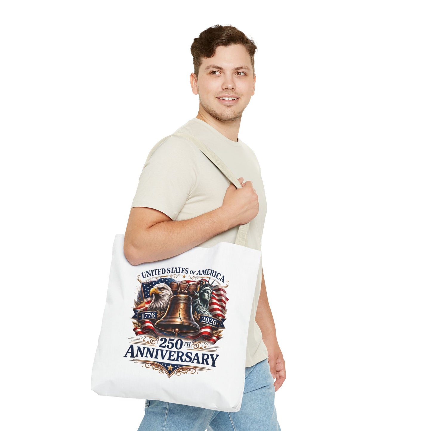 Anniversary Tote Bag — "United States of America 250th Anniversary" Liberty Bell Design