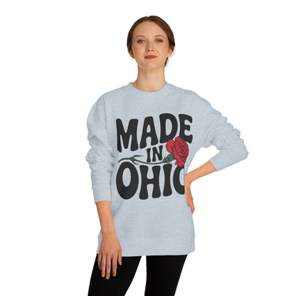 Made in Ohio Sweatshirt — Retro Floral State Pride Crewneck
