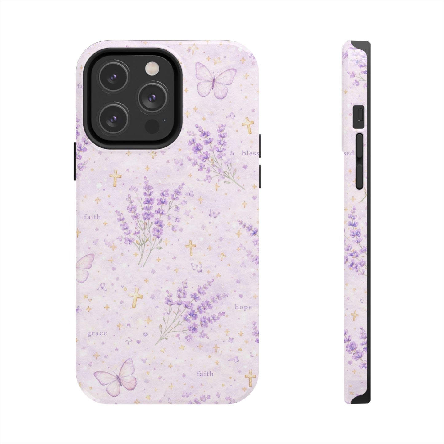Faith Grace Blessed Phone Case | Christian Floral iPhone Case