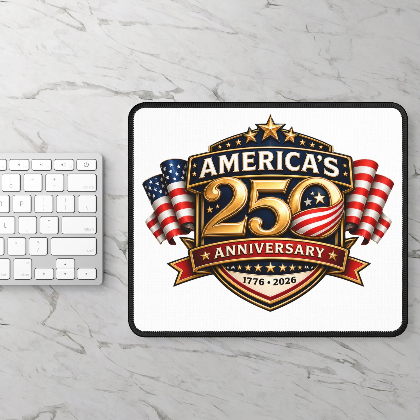 America's 250th Anniversary Gaming Mouse Pad – 1776–2026 Patriotic USA Celebration