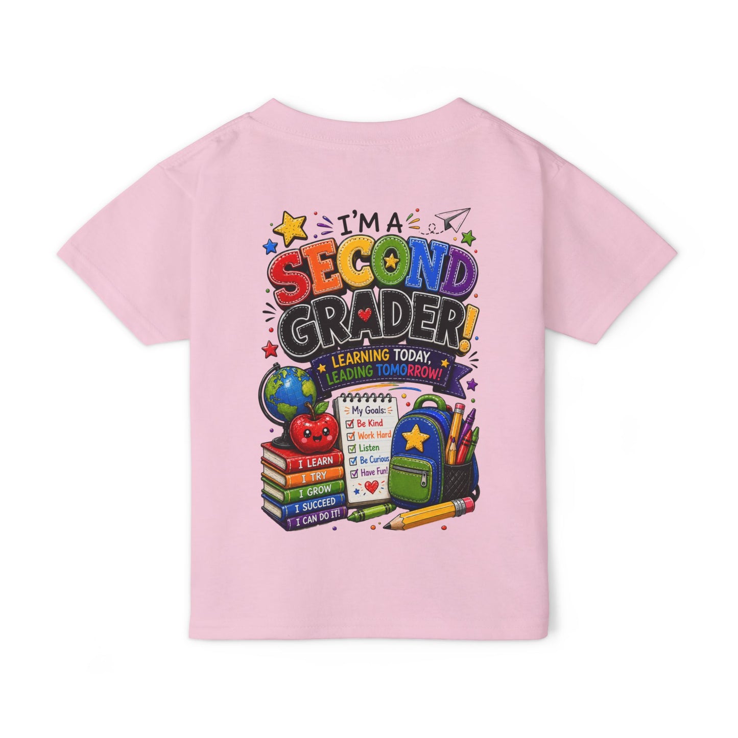Second Grader Toddler T‑Shirt - "I'm a Second Grader" Back-to-School Cute Kids Tee