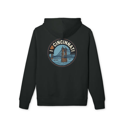 Cincinnati Skyline Hoodie — I  Cincinnati Bridge Graphic