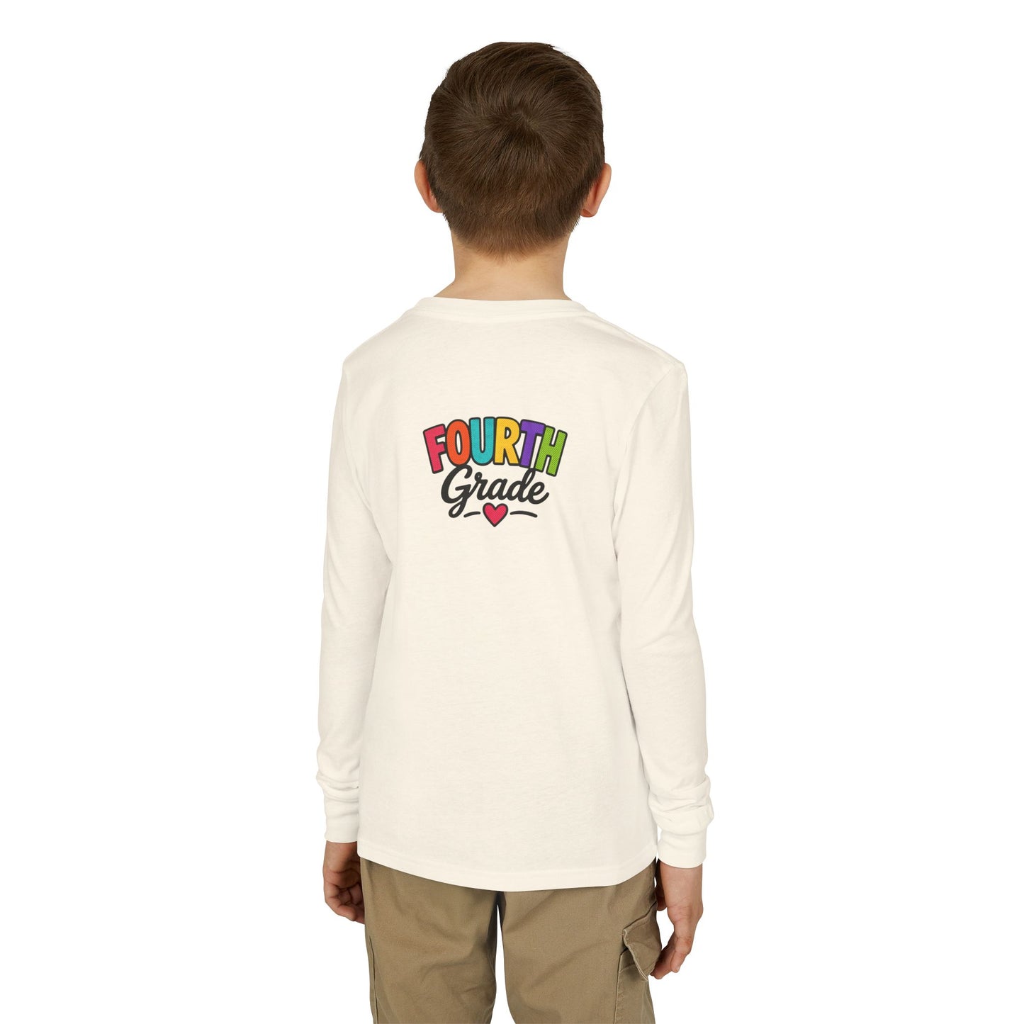 Fourth Grade Long Sleeve Tee — Colorful Kids School Shirt