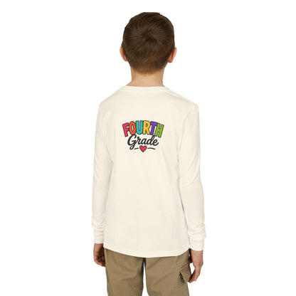 Fourth Grade Long Sleeve Tee — Colorful Kids School Shirt