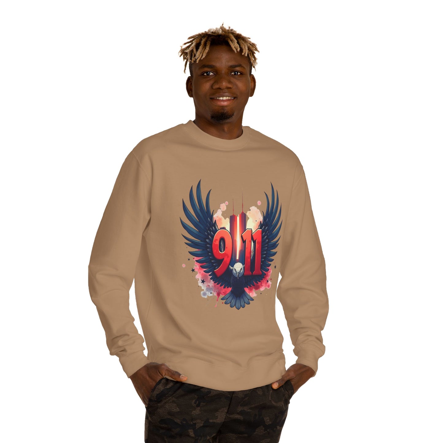 9/11 Memorial Sweatshirt – Eagle Wings Tribute Crewneck