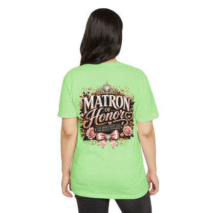 Matron of Honor T-Shirt — Floral Bridal Party Tee