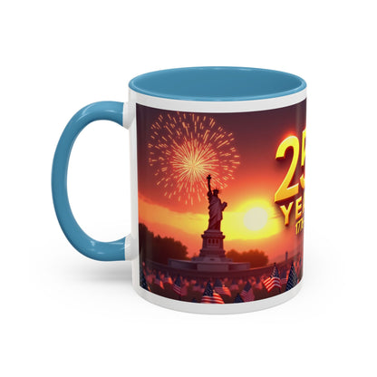 250 Years 1776–2026 Eagle Coffee Mug — Patriotic Anniversary 250th USA Celebration