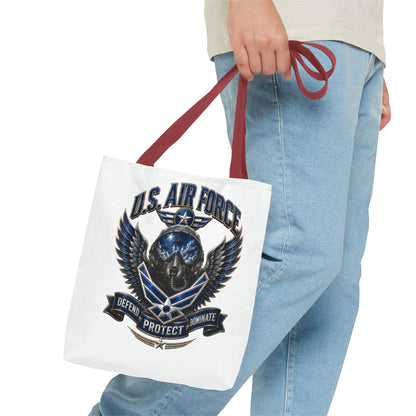 U.S. Air Force Emblem Tote Bag — Military Wings & Skull Design
