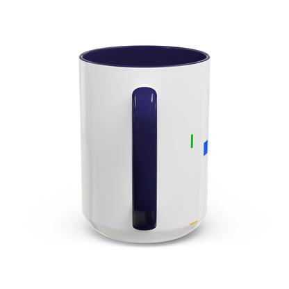 Accent Coffee Mug — 'Different Not Less' Pride-Inclusive Color Block Design (11/15oz)