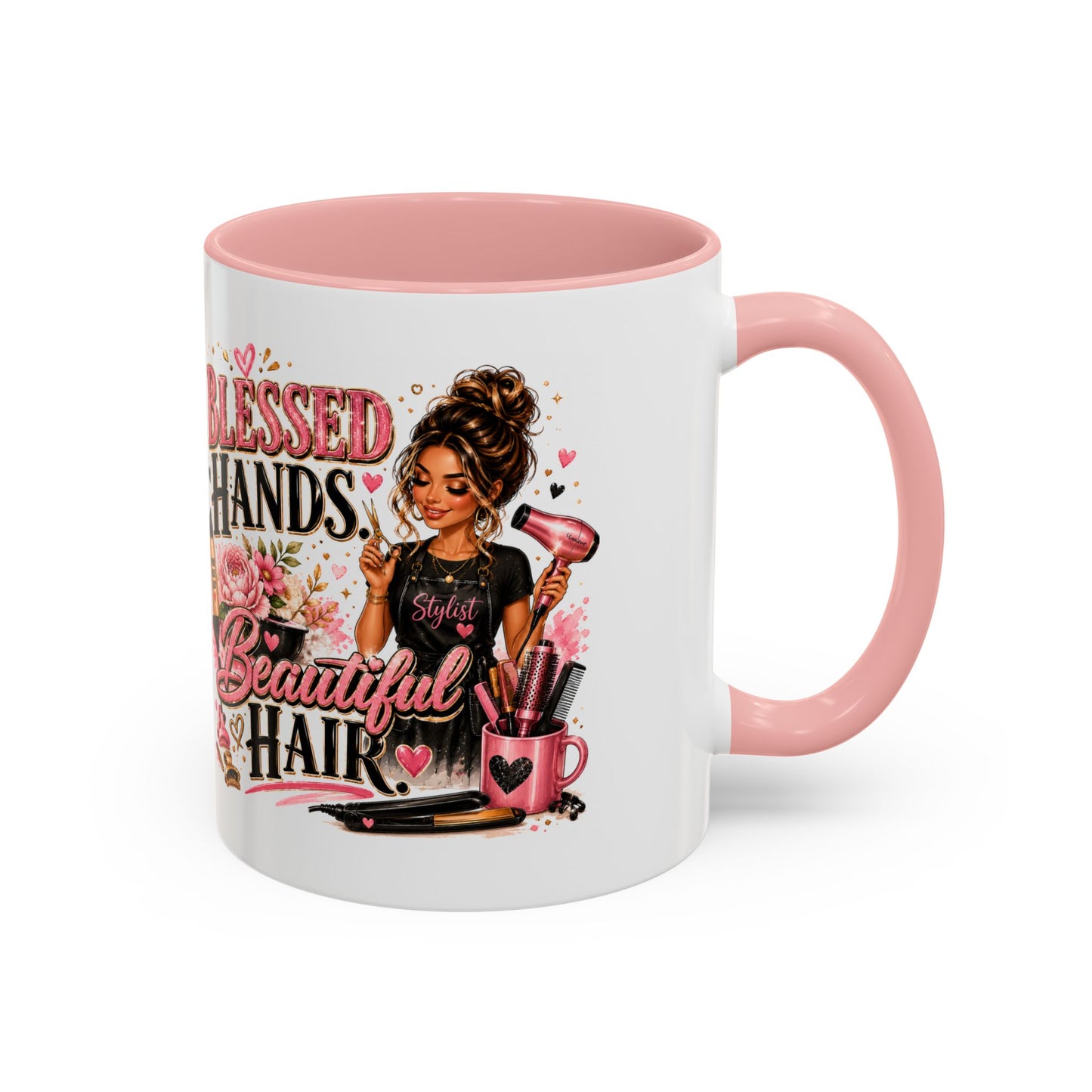 Blessed Hands Beautiful Hair Coffee Mug — Stylist Barber Hairdresser Gift