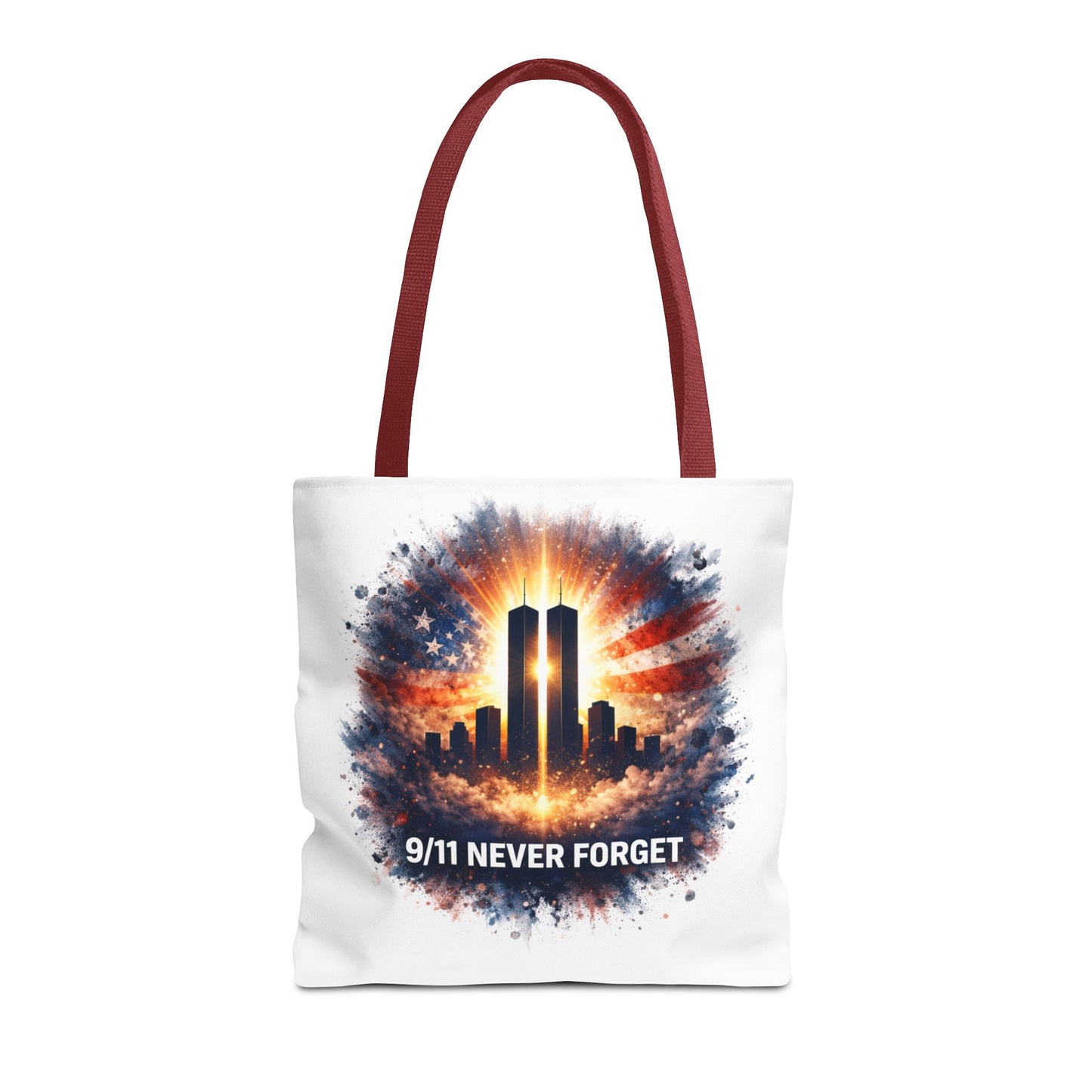 9/11 Never Forget Memorial Tote Bag — Twin Towers Tribute Tote