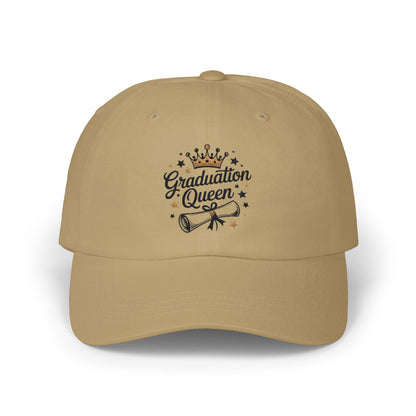 Graduation Queen Dad Cap – Embroidered Crown & Diploma Graduation Hat