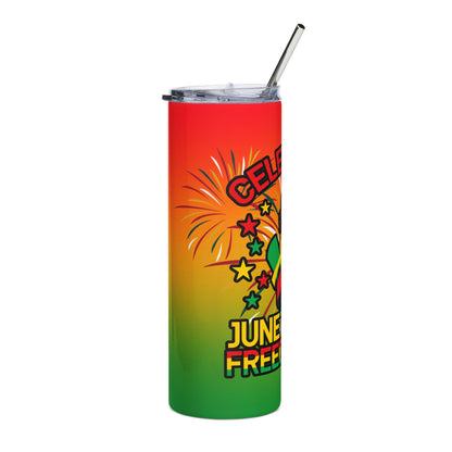 Juneteenth Celebration Stainless Steel Tumbler — 20oz Freedom Day Travel Cup