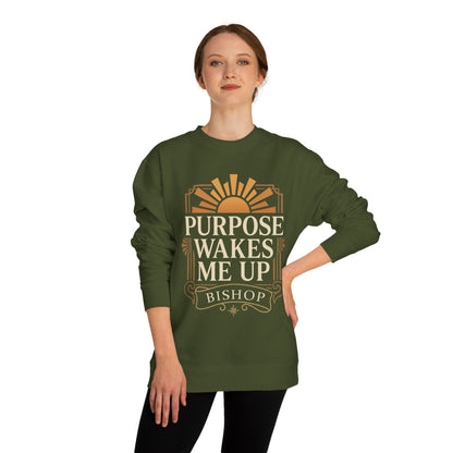 Purpose Wakes Me Up Sweatshirt — Inspirational Graphic Crewneck