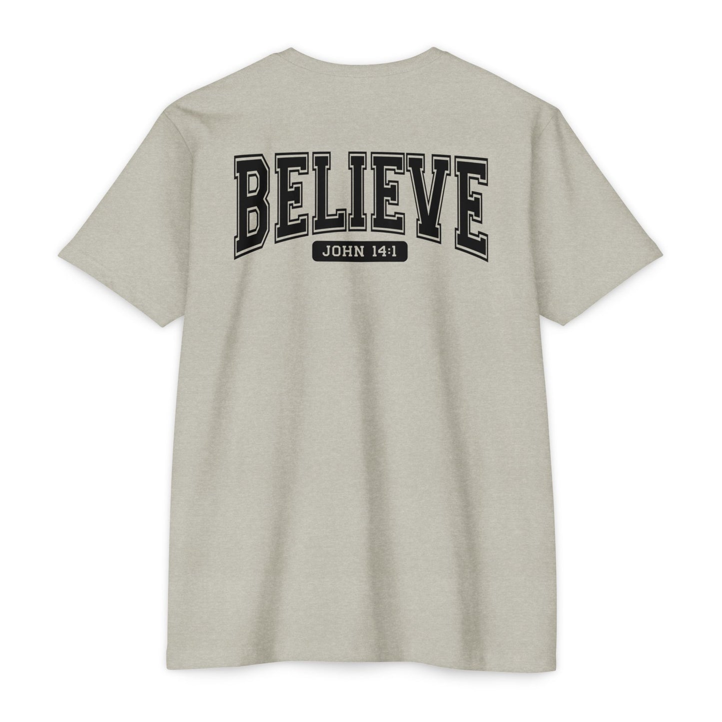 Believe John 14:1 T-Shirt — Faith-Inspired Biblical Tee