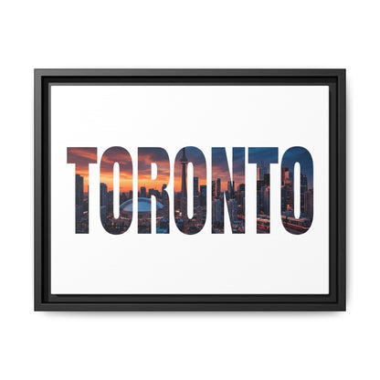 Toronto Cityscape Matte Canvas Framed Wall Art