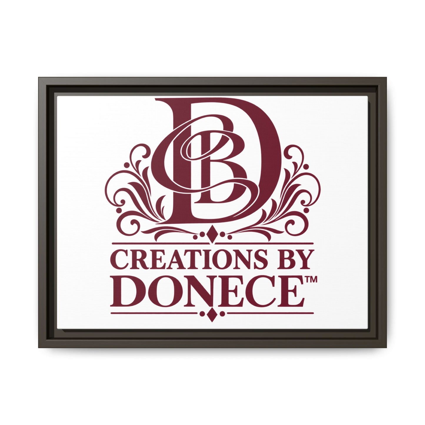 Framed Matte Canvas — Creations By Donece Logo Wall Art