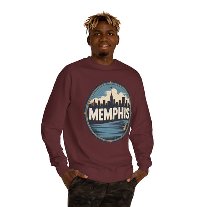 Memphis Skyline Crewneck Sweatshirt — Retro Cityscape Pullover