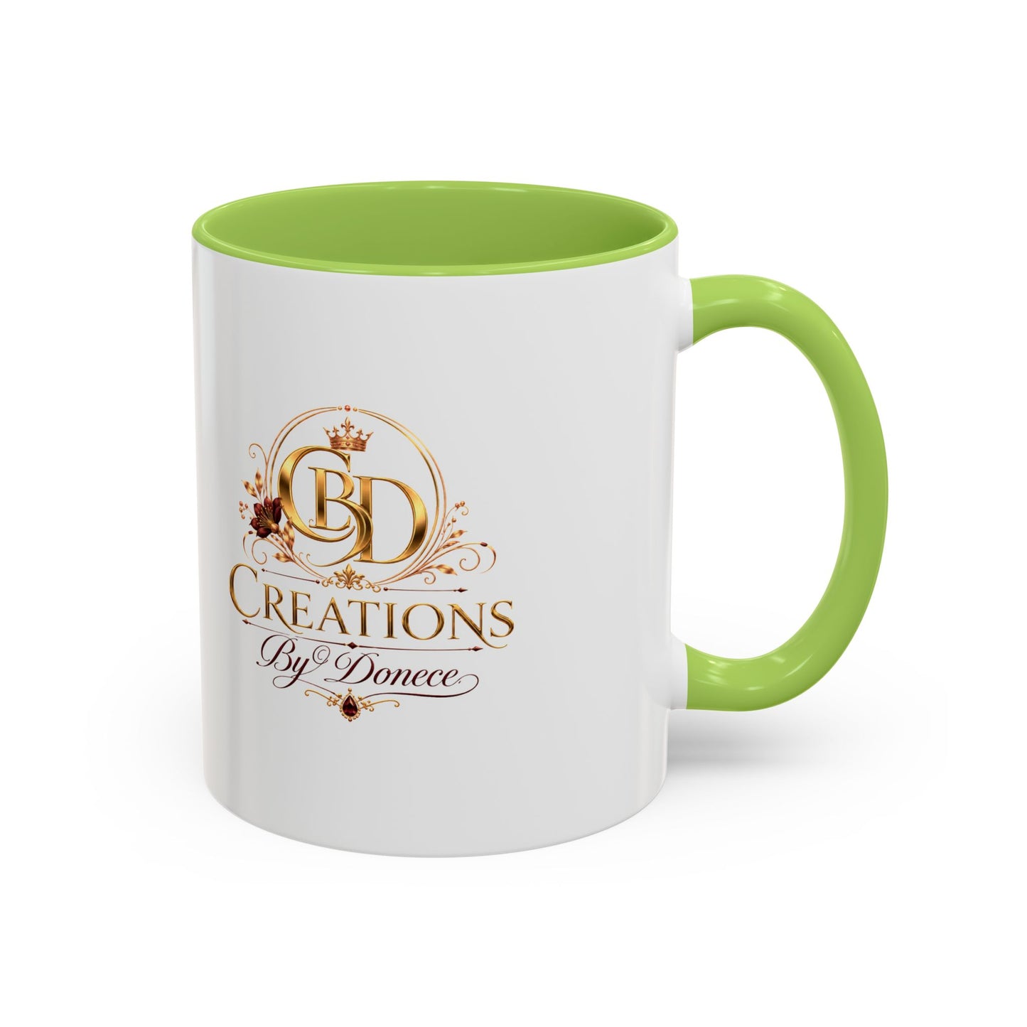 Accent Coffee Mug — Creations By Donece Logo Ceramic Mug (11/15 oz)