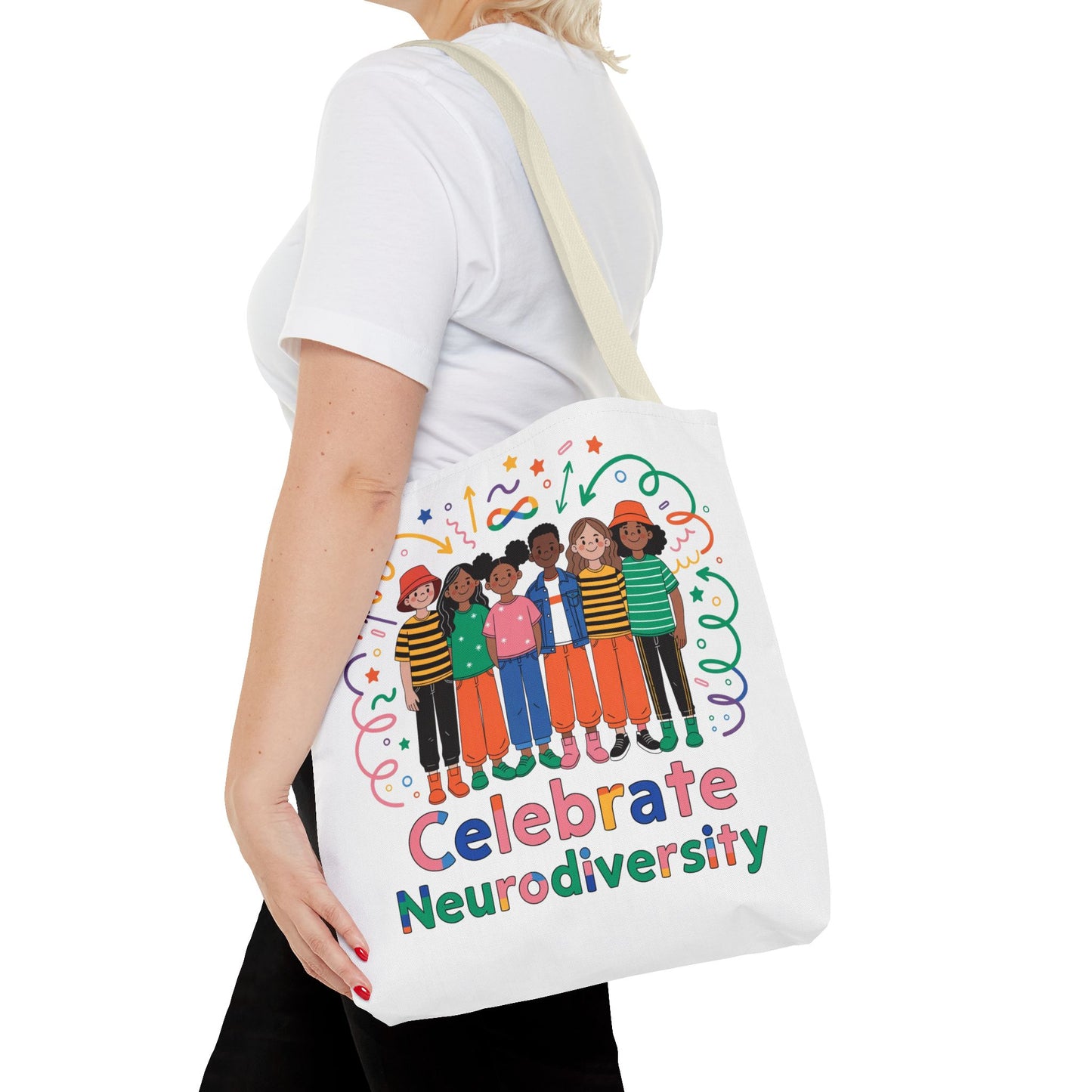 Celebrate Neurodiversity Tote Bag — Inclusive Pride Reusable Shopper