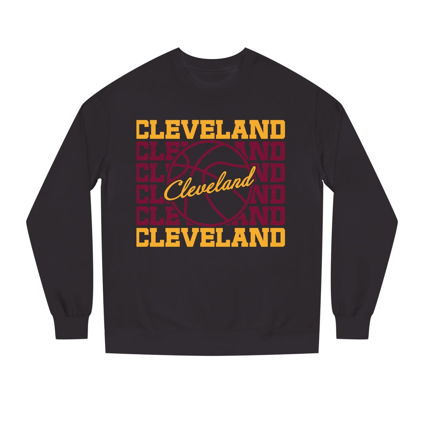 Cleveland Basketball Crewneck Sweatshirt – Retro Script Hoop Design