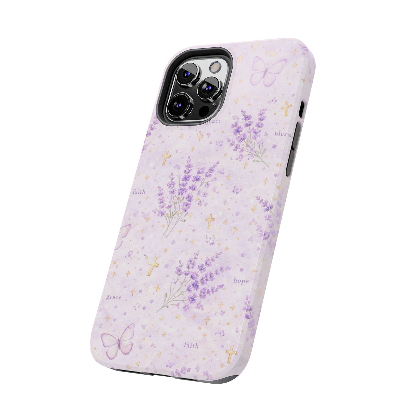 Faith Grace Blessed Phone Case | Christian Floral iPhone Case