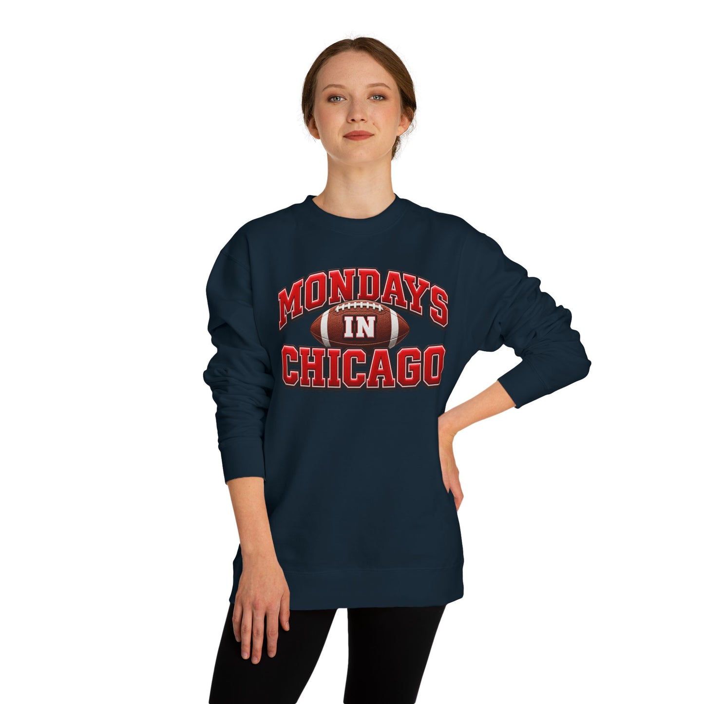 Mondays in Chicago Football Crewneck Sweatshirt