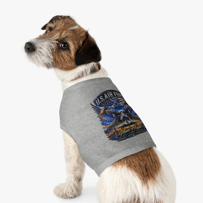 U.S. Air Force Pet Tank Top - "Aim High" Military Pilot Dog Shirt