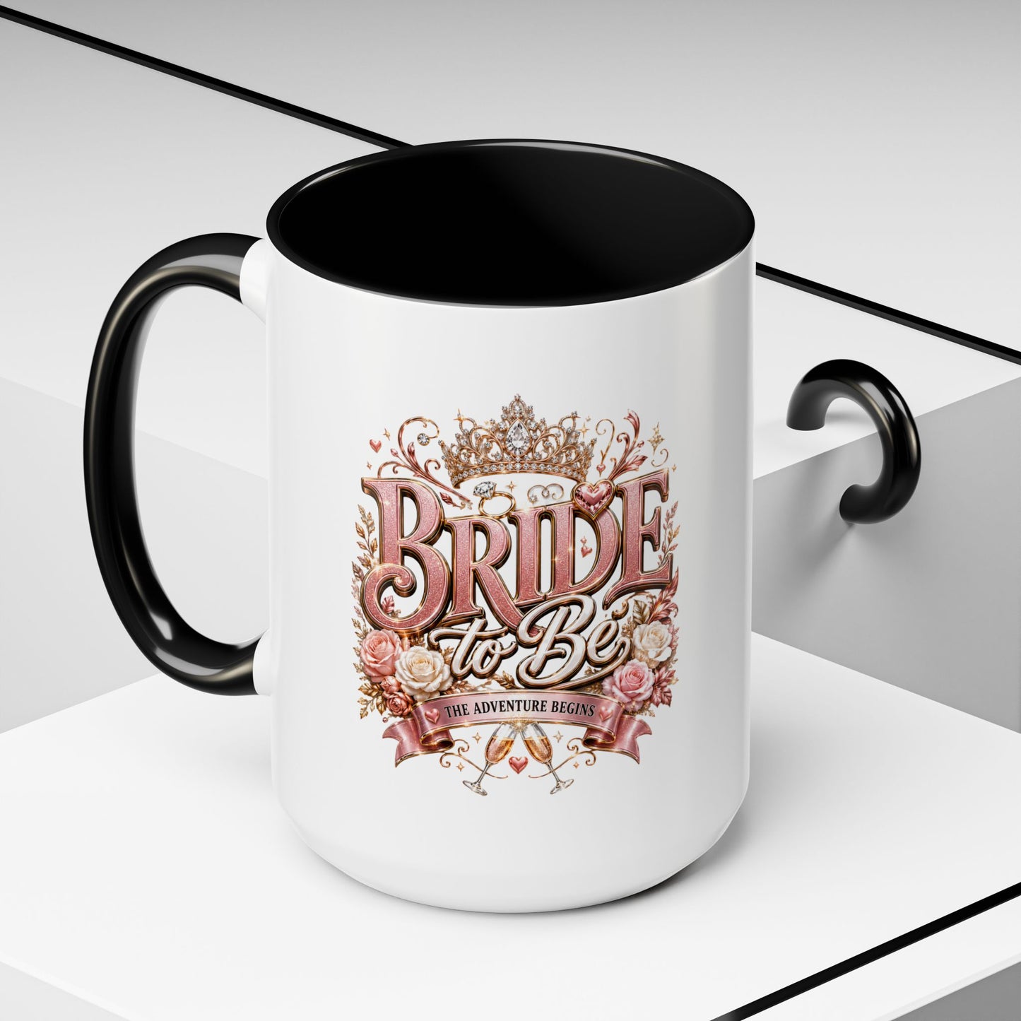 Bride to Be Coffee Mug — Floral Bridal Accent Mug (11/15oz)