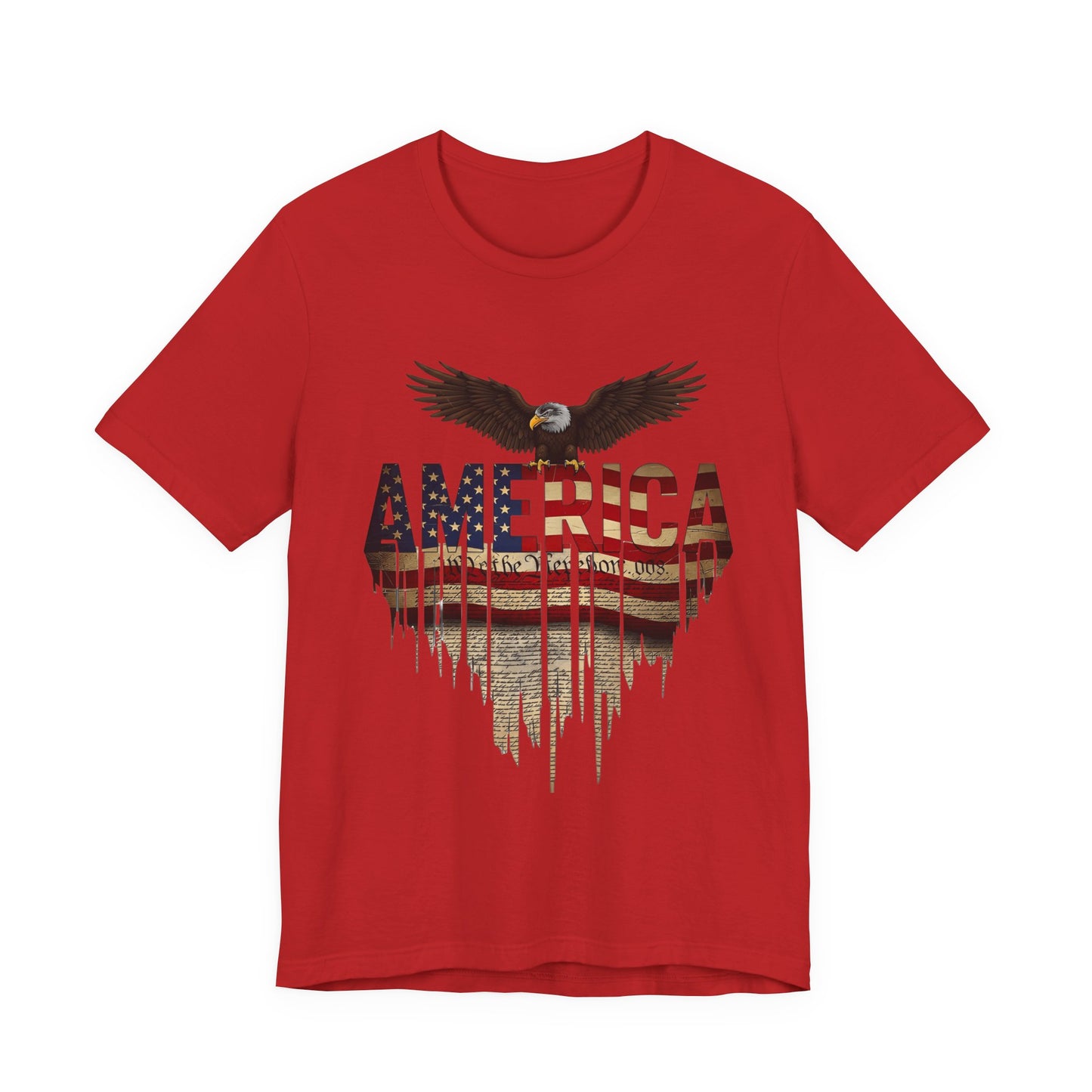 America Eagle Flag Graphic T‑Shirt — Patriotic USA Tee for 4th of July