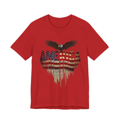 America Eagle Flag Graphic T‑Shirt — Patriotic USA Tee for 4th of July