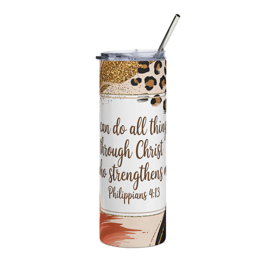 I Can Do All Things Stainless Steel Tumbler 20oz Christian Travel Mug
