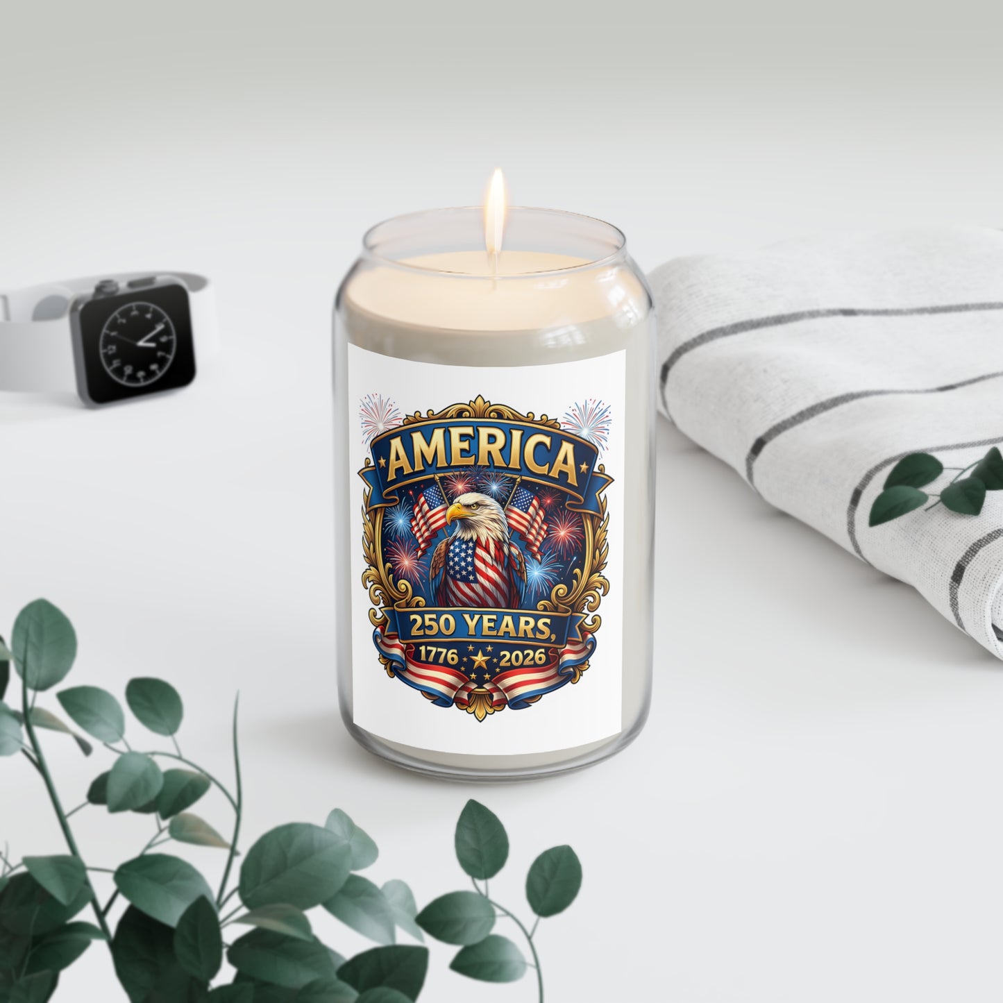 Patriotic America 250th Anniversary Soy Candle — 13.75oz (America 1776–2026)
