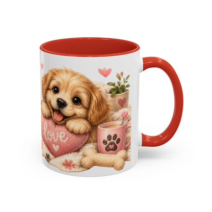 Cute Dog Lover Coffee Mug — "Life is Better With a Dog" Accent Mug (11/15oz)