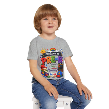 Welcome to Pre-K Toddler T-Shirt — Colorful Back-to-School Preschool Shirt