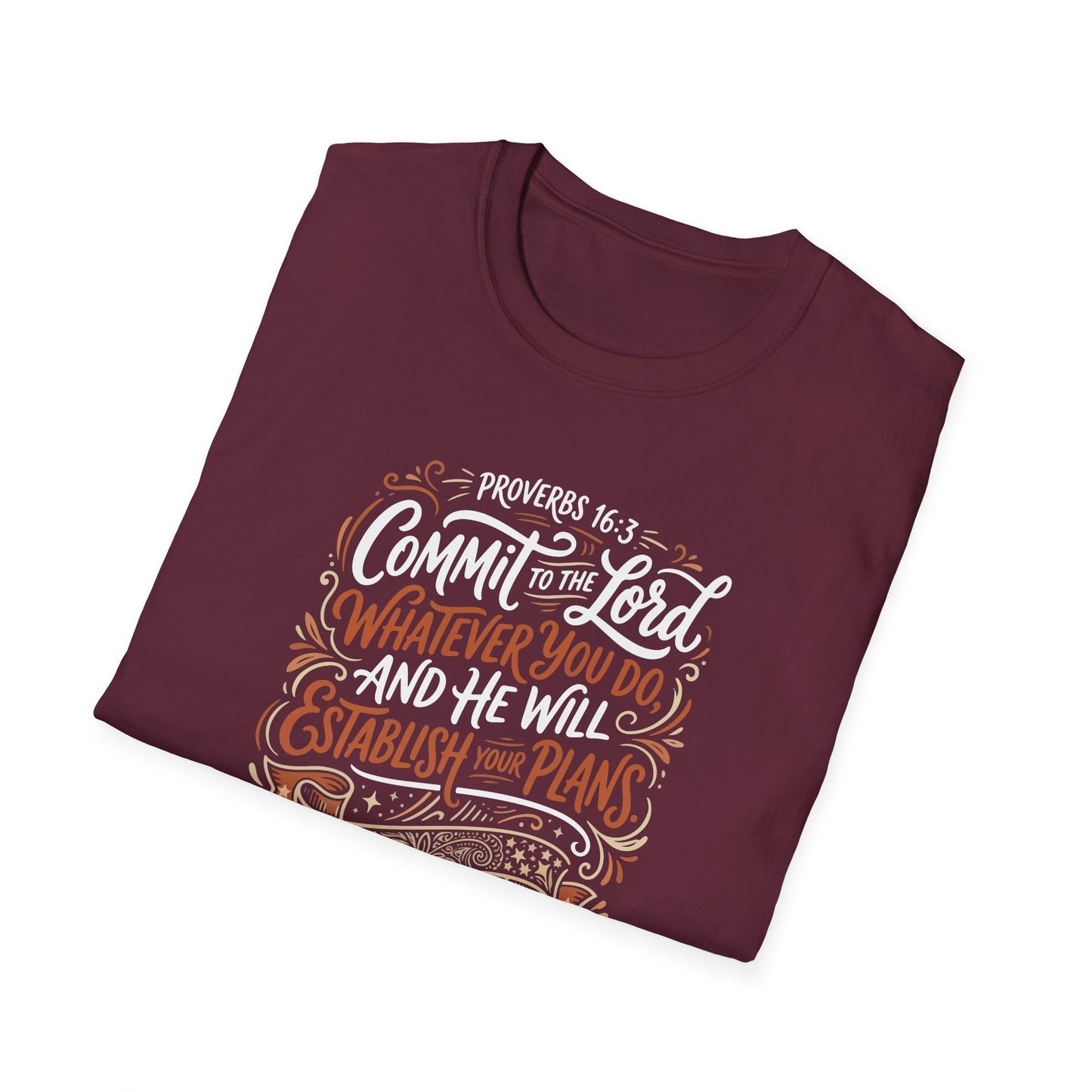 Proverbs 16:3 Commit to the Lord Christian T-Shirt