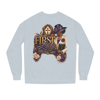 First Lady Church Sweatshirt – Christian Women’s Faith Graphic Crewneck