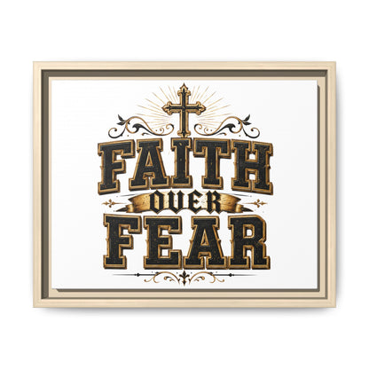 Faith Over Fear Framed Canvas Wall Art