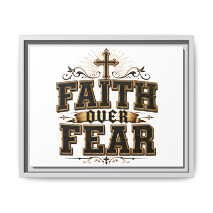 Faith Over Fear Framed Canvas Wall Art