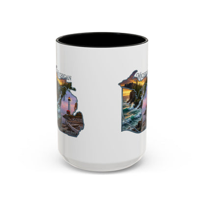 Michigan Lighthouse Coffee Mug — Scenic Great Lakes Accent Mug (11/15oz)