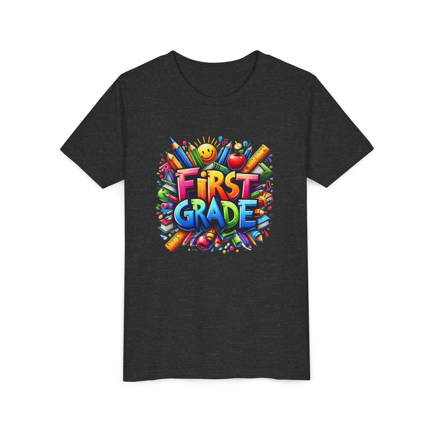 First Grade Kids Tee — Colorful Back-to-School Shirt for Boys & Girls