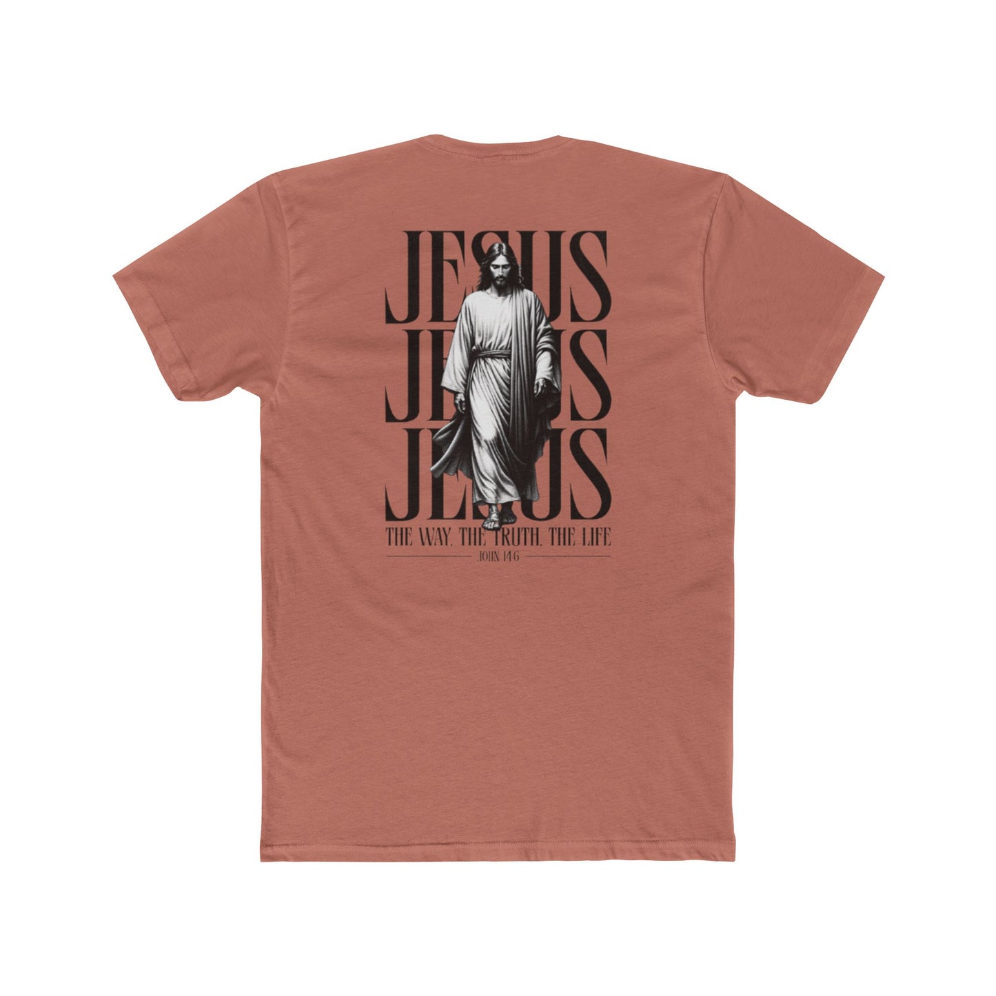 Jesus Typography Graphic Tee — "The Way The Truth The Life" Christian T‑Shirt