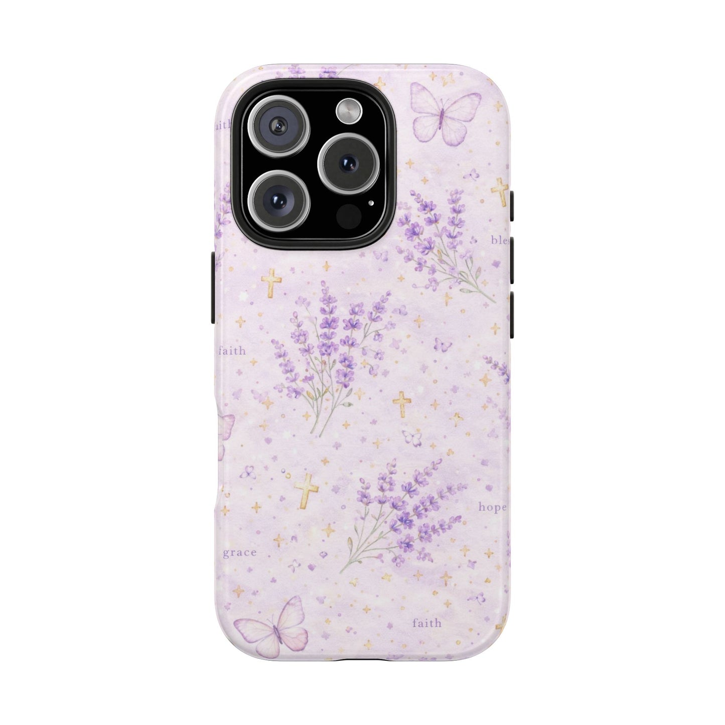 Faith Grace Blessed Phone Case | Christian Floral iPhone Case