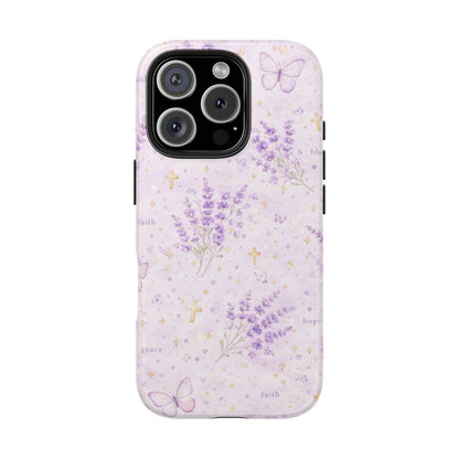 Faith Grace Blessed Phone Case | Christian Floral iPhone Case
