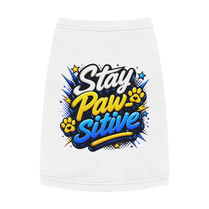 Stay Paw-sitive Pet Tank Top — Positive Paw Print Dog Shirt